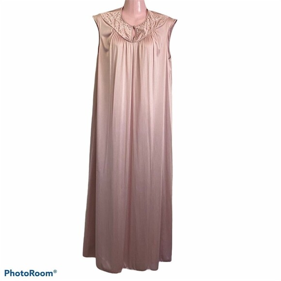 Vintage Vanity Fair Women's Nightgown Small Dusty Rose Long Made in USA - Picture 1 of 5